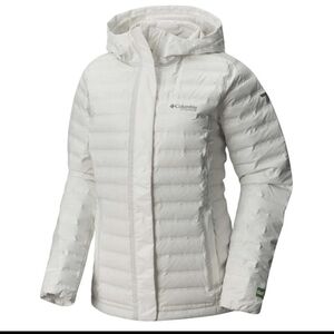 Columbia Women's Outdry Ex Eco Down Jacket Titanium In White $280, Sz XS, NWT!